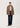 Short marten fur coat with stand-up collar